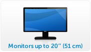Monitors up to 20'' (50 cm)